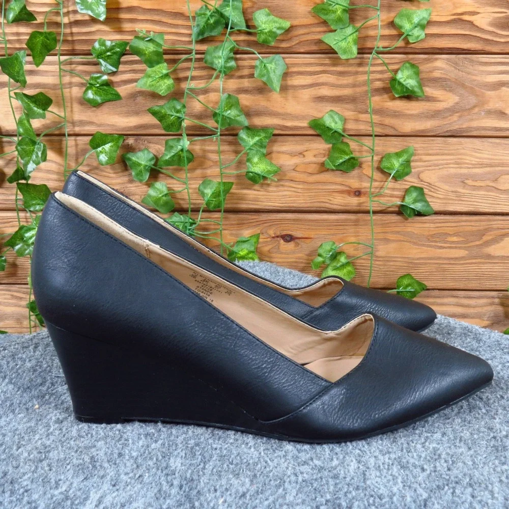 Simply Styled Stanzie Women Wedge Pump Size 10 Dress Office Professional Black